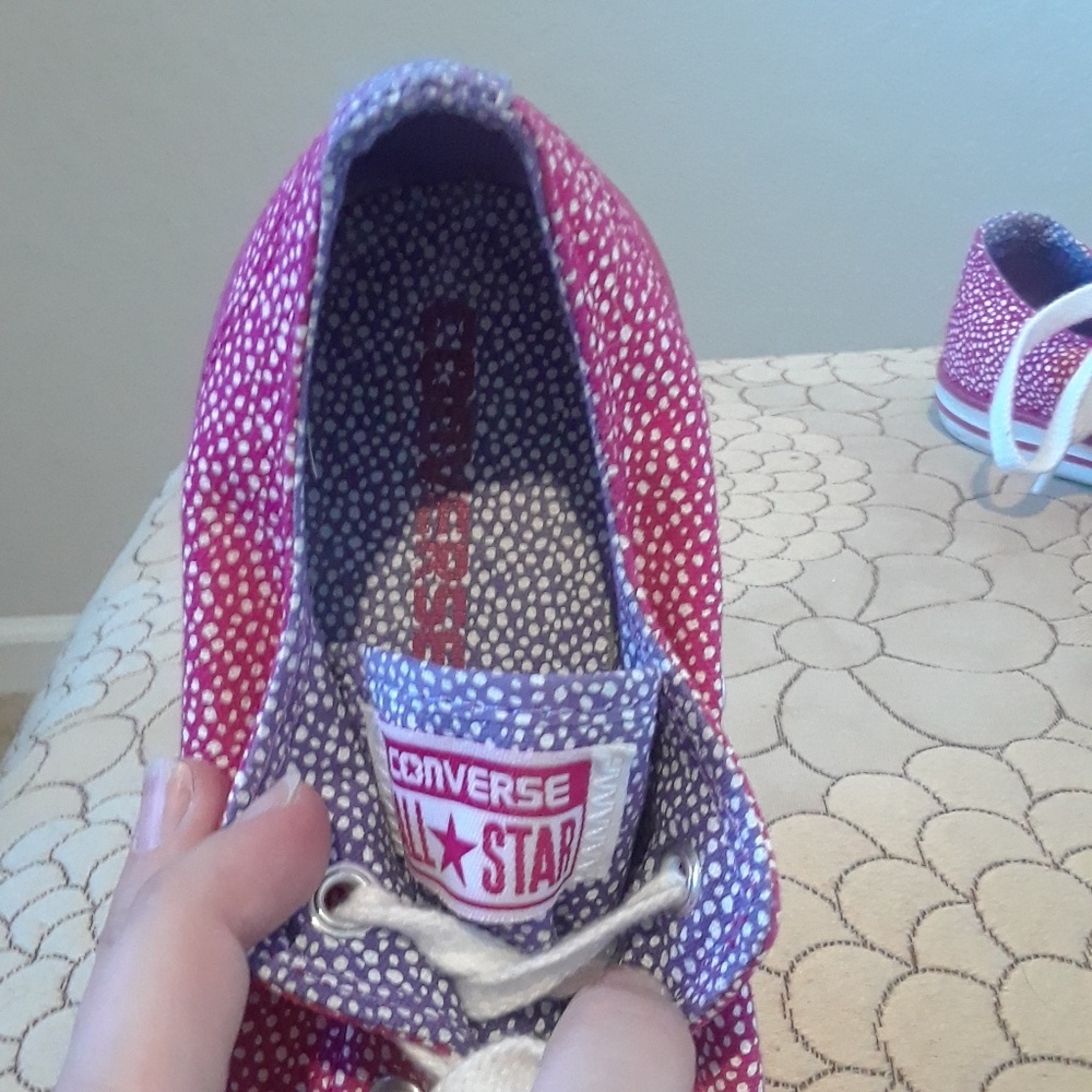 Converse Pink & Purple Patterned Shoes - Picture 3 of 6